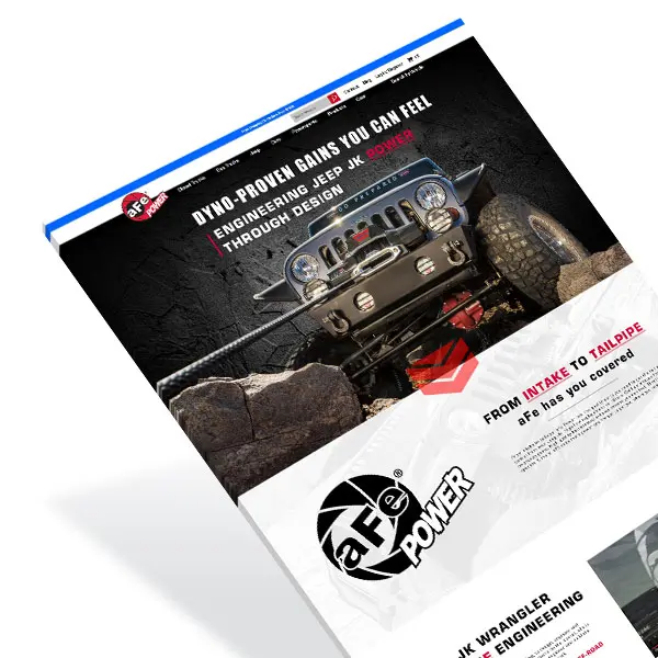 Auto Parts Web Design