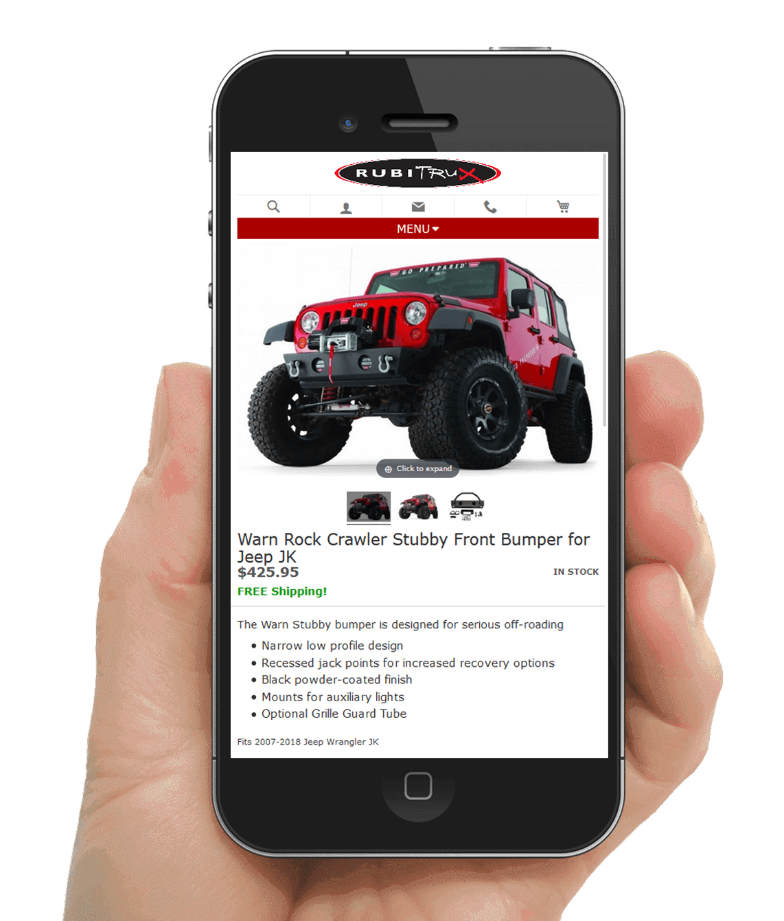eCommerce Auto Parts Web Design